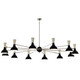 Robert Abbey - OS13BN - 12 Light Chandelier - Clare - Polished Nickel w/Obsidian/Bone Painted Shades