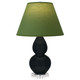 Robert Abbey - OS13G - One Light Accent Lamp - Small Double Gourd - Obsidian Glazed Ceramic w/Lucite