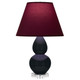 Robert Abbey - OS13P - One Light Accent Lamp - Small Double Gourd - Obsidian Glazed Ceramic w/Lucite