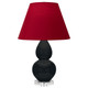 Robert Abbey - OS13R - One Light Accent Lamp - Small Double Gourd - Obsidian Glazed Ceramic w/Lucite