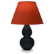 Robert Abbey - OS13T - One Light Accent Lamp - Small Double Gourd - Obsidian Glazed Ceramic w/Lucite
