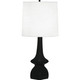 Robert Abbey - OS210 - One Light Table Lamp - Jasmine - Obsidian Glazed Ceramic