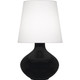 Robert Abbey - OS993 - One Light Table Lamp - June - Obsidian Glazed Ceramic