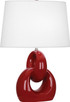 Robert Abbey - OX981 - One Light Table Lamp - Fusion - Oxblood Glazed Ceramic w/Polished Nickel