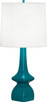 Robert Abbey - PC210 - One Light Table Lamp - Jasmine - Peacock Glazed Ceramic