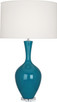 Robert Abbey - PC980 - One Light Table Lamp - Audrey - Peacock Glazed Ceramic