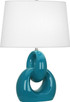 Robert Abbey - PC981 - One Light Table Lamp - Fusion - Peacock Glazed Ceramic w/Polished Nickel