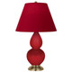 Robert Abbey - RR10R - One Light Accent Lamp - Small Double Gourd - Ruby Red Glazed Ceramic w/Antique Natural Brass