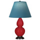 Robert Abbey - RR11B - One Light Accent Lamp - Small Double Gourd - Ruby Red Glazed Ceramic w/Deep Patina Bronze