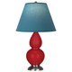 Robert Abbey - RR12B - One Light Accent Lamp - Small Double Gourd - Ruby Red Glazed Ceramic w/Antique Silver