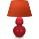 Robert Abbey - RR23T - One Light Table Lamp - Double Gourd - Ruby Red Glazed Ceramic w/Lucite