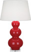Robert Abbey - RR43X - One Light Table Lamp - Triple Gourd - Ruby Red Glazed Ceramic w/Lucite