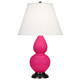 Robert Abbey - RZ11X - One Light Accent Lamp - Small Double Gourd - Razzle Rose Glazed Ceramic w/Deep Patina Bronze