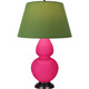 Robert Abbey - RZ21G - One Light Table Lamp - Double Gourd - Razzle Rose Glazed Ceramic w/Deep Patina Bronze