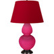 Robert Abbey - RZ21R - One Light Table Lamp - Double Gourd - Razzle Rose Glazed Ceramic w/Deep Patina Bronze