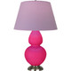 Robert Abbey - RZ22L - One Light Table Lamp - Double Gourd - Razzle Rose Glazed Ceramic w/Antique Silver
