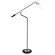 Robert Abbey - S1211 - One Light Floor Lamp - Ferdinand - Matte Black Painted w/ Polished Nickel