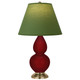 Robert Abbey - SA10G - One Light Accent Lamp - Small Double Gourd - Sangria Glazed Ceramic w/Antique Natural Brass