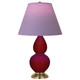 Robert Abbey - SA10L - One Light Accent Lamp - Small Double Gourd - Sangria Glazed Ceramic w/Antique Natural Brass