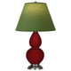 Robert Abbey - SA12G - One Light Accent Lamp - Small Double Gourd - Sangria Glazed Ceramic w/Antique Silver
