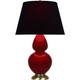 Robert Abbey - SA20K - One Light Table Lamp - Double Gourd - Sangria Glazed Ceramic w/Antique Natural Brass