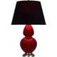 Robert Abbey - SA22K - One Light Table Lamp - Double Gourd - Sangria Glazed Ceramic w/Antique Silver