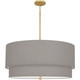 Robert Abbey - SG139 - Three Light Pendant - Decker - Modern Brass