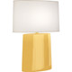 Robert Abbey - SU03 - One Light Table Lamp - Victor - Sunset Yellow Glazed Ceramic