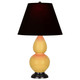 Robert Abbey - SU11K - One Light Accent Lamp - Small Double Gourd - Sunset Yellow Glazed Ceramic w/Deep Patina Bronze