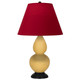 Robert Abbey - SU11R - One Light Accent Lamp - Small Double Gourd - Sunset Yellow Glazed Ceramic w/Deep Patina Bronze