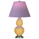 Robert Abbey - SU12L - One Light Accent Lamp - Small Double Gourd - Sunset Yellow Glazed Ceramic w/Antique Silver