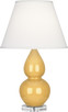 Robert Abbey - SU13X - One Light Accent Lamp - Small Double Gourd - Sunset Yellow Glazed Ceramic w/Lucite