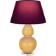 Robert Abbey - SU23P - One Light Table Lamp - Double Gourd - Sunset Yellow Glazed Ceramic w/Lucite