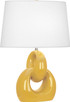 Robert Abbey - SU981 - One Light Table Lamp - Fusion - Sunset Yellow Glazed Ceramic w/Polished Nickel