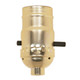 Satco - 80-1000 - On-Off Push Thru Socket - Brite Gilt