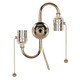 Satco - 80-1270 - Twin Pull Chain Brite Gilt With End Ball - Brite Gilt / Nickel