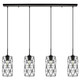 Eglo USA - 202359A - Four Light Pendant - Estevau - Matte Black
