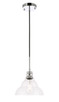 Elegant Lighting - LD6217C - One Light Pendant - Gil - Chrome And Clear Seeded Glass