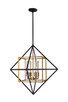 Eglo USA - 204683A - Four Light Pendant - Pryor - Antique Gold/Black
