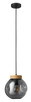 Eglo USA - 206613A - One Light Pendant - Magacela - Black & Light Wood