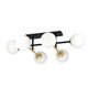 Eglo USA - 390176A - Six Light Ceiling Mount - Paz - Black / Brushed Gold