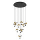 Eglo USA - 390339A - LED Pendant - Dracera - Black & Gold Leaf