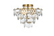 Elegant Lighting - 1050F16SG - Six Light Flush Mount - Adaline - Satin Gold and Clear