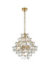 Elegant Lighting - 1050G20SG - 11 Light Chandelier - Adaline - Satin Gold and Clear