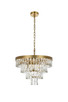 Elegant Lighting - 1060D20SG - Ten Light Chandelier - Josephine - Satin Gold and Clear