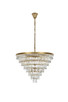 Elegant Lighting - 1060D36SG - 29 Light Chandelier - Josephine - Satin Gold and Clear