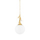Mitzi - H812701S-VGL - One Light Pendant - Victoria - Vintage Gold Leaf