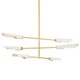 Mitzi - H828806-AGB/SWH - Six Light Chandelier - Harperrose - Aged Brass