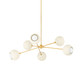 Mitzi - H832806-AGB/SCR - Six Light Chandelier - Saylor - Aged Brass/Soft Cream