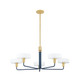 Mitzi - H886805-AGB/SBL - Five Light Chandelier - Aston - Aged Brass